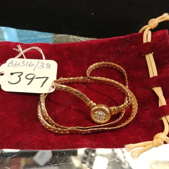 9CT GOLD AND DIAMOND NECKLACE 15.8gms