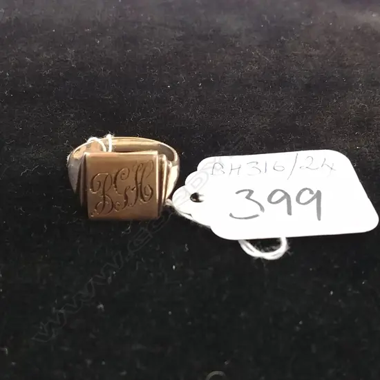9CT ROSE GOLD SIGNET RING 6gms