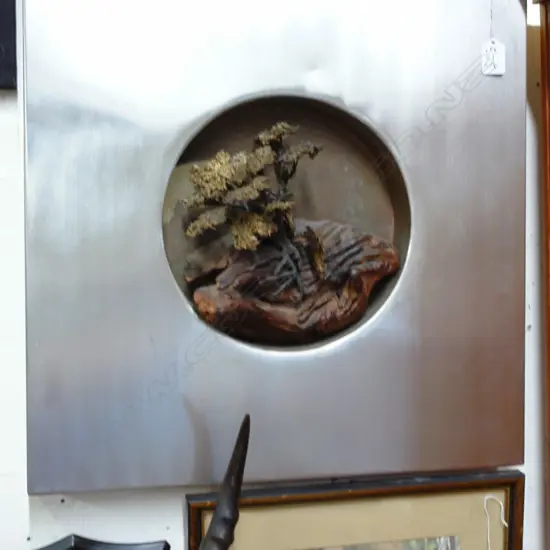 LG 1970S GNARLED WOOD IN ALUMINIUM ARTWORK