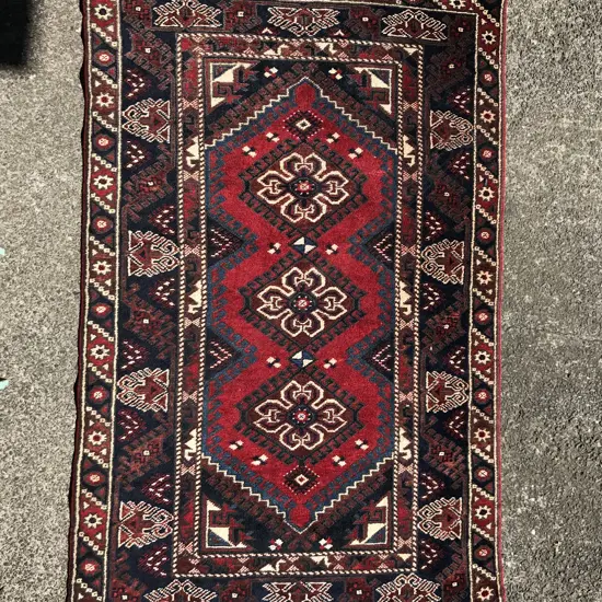 An Afghan handknotted rug