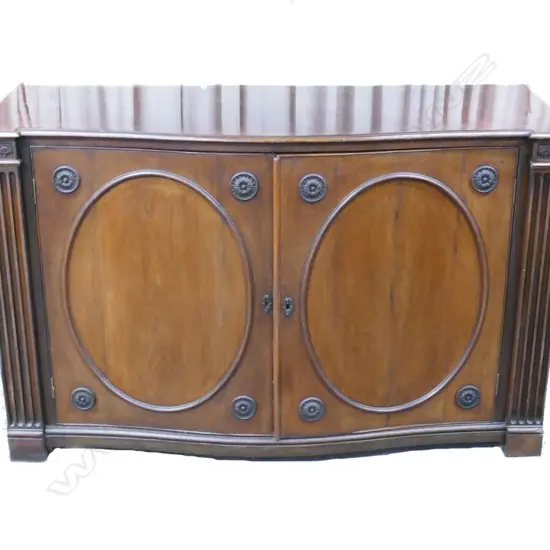 A Victorian mahogany bowfront sideboard