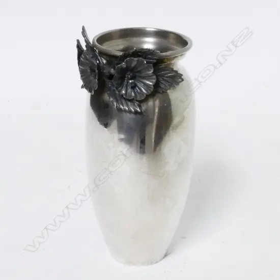 A small silver vase