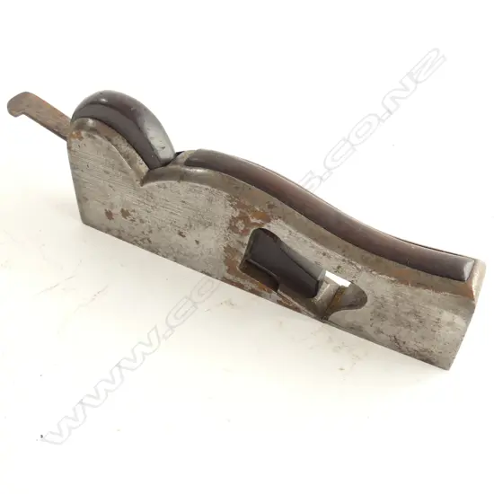 A 19thC rosewood infill steel shoulder plane, previous owner's stamp to side 'Alex Penman'