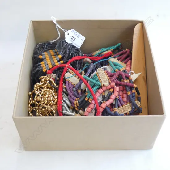 SEL. COSTUME JEWELLERY VARIOUS COLOURED BEADS CORAL ETC