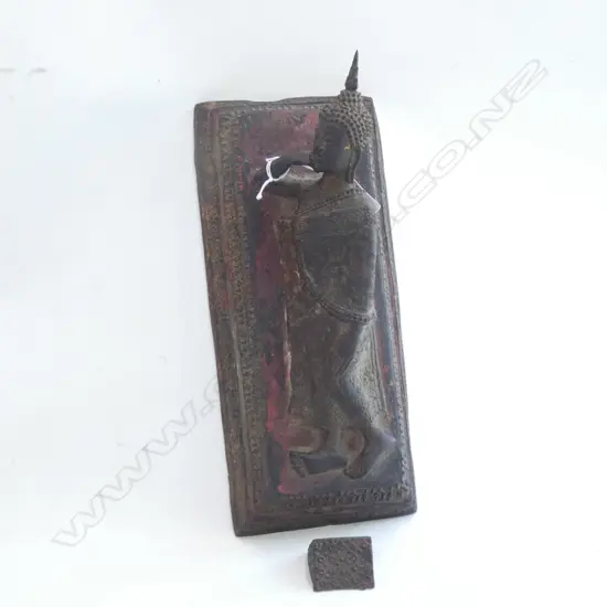 OLD ORIENTAL RECLINING BUDDHA ON PLINTH BASEL.300mm