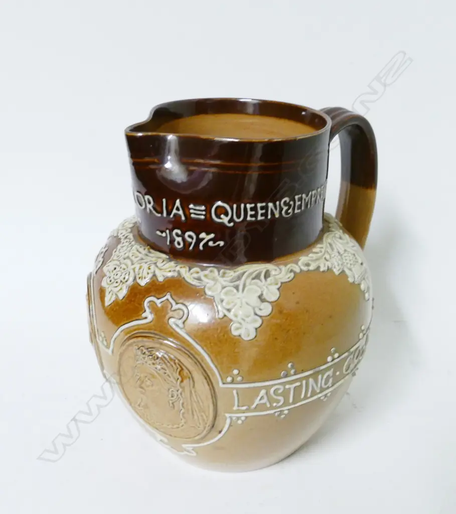 A Victorian Doulton Lambeth salt glazed jug Image 1++