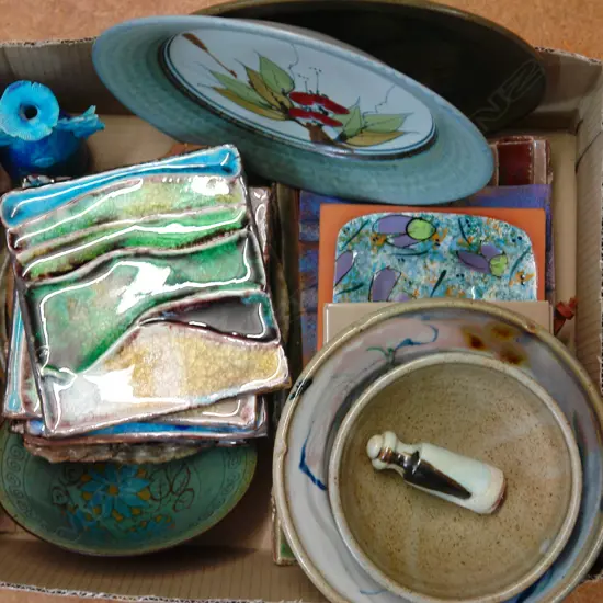 A collection of various N.Z. Studio Pottery pieces