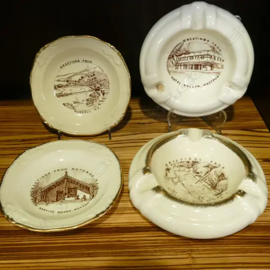 4 C/LYNN HOTEL 'GREETINGS FROM...' ASHTRAYS