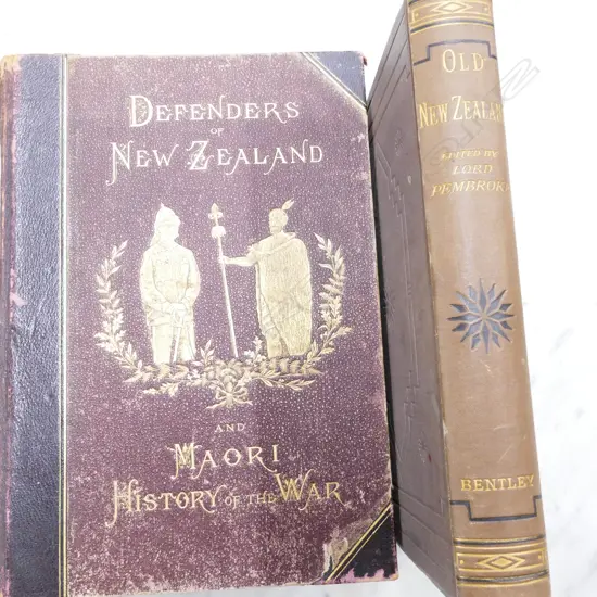 BOOK-'DEFENDERS OF NZ'1887 & 'OLD NZ' 1876