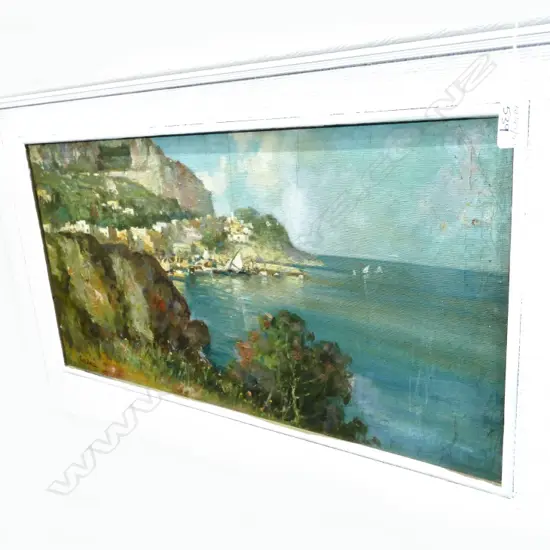 A.U. - OIL - ITALIAN COASTAL SCENE