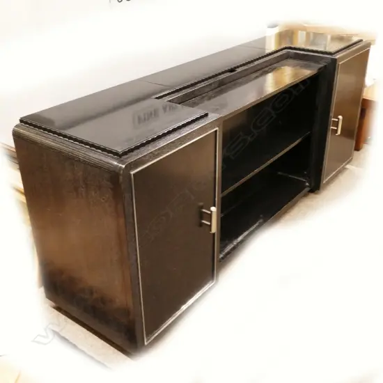 RALPH LAUREN BLACK LACQUER STUDIO CONSOLE  