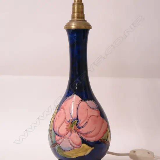 A Walter Moorcroft Magnolia pattern lamp base