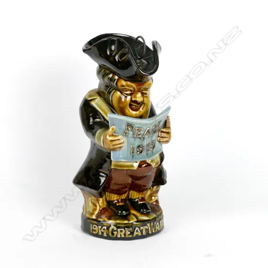 A William Ault Majolica Toby jug/decanter