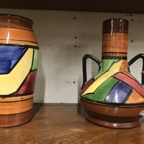 ROYAL TORQUAY VASE + 2 HANDLED VASE "JAZZ"