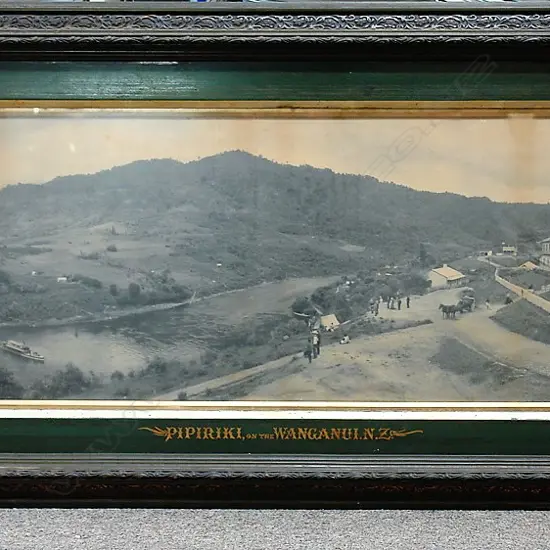Melvin Vaniman (American 1866-1912) c. 1900 large panoramic photograph of 'Pipiriki