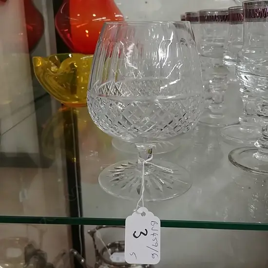 5 EDINBURGH CRYSTAL BRANDY GLASSES