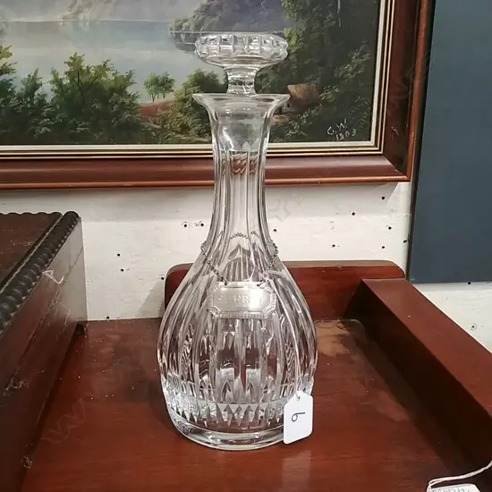 ATLANTIS CRYSTAL DECANTER & SILVER LABEL