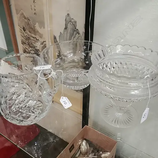 CRYSTAL JUG BOWL & VASE
