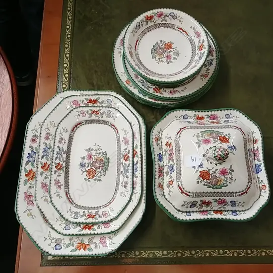 SPODE CHINA PART DINNER SERVICE "CHINESE ROSE"
