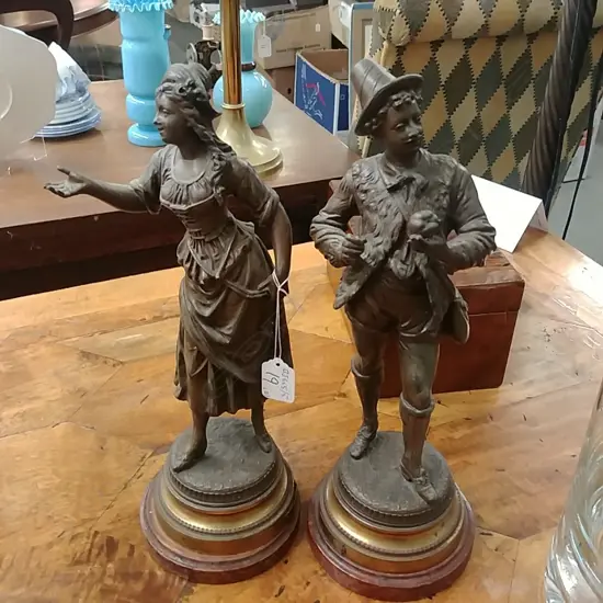 PR OF SPELTER FIGURES
