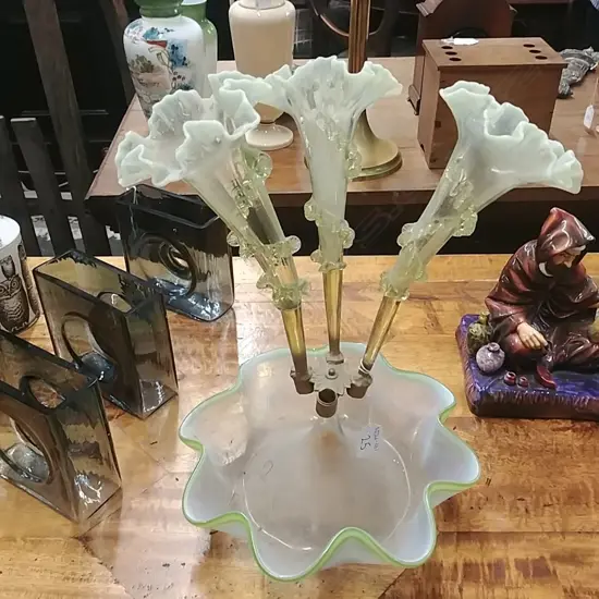VICTORIAN GLASS EPERGNE
