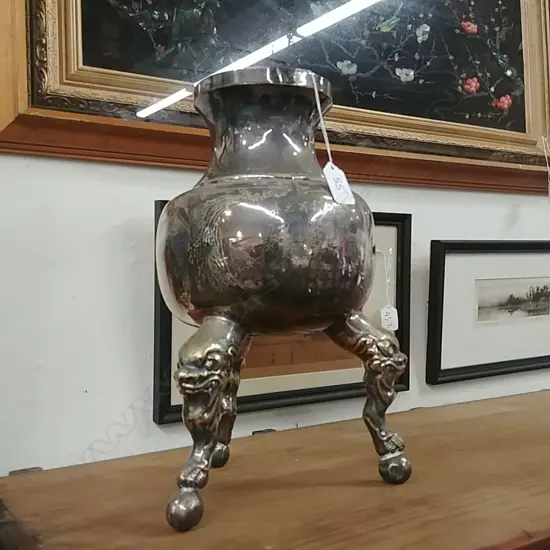 CHINESE SILVER PLATED VASE