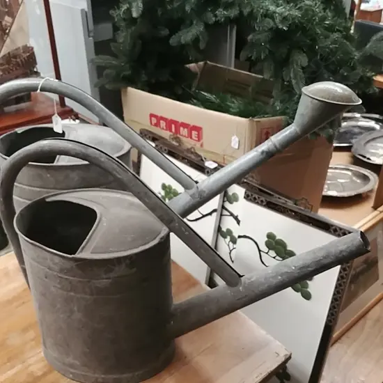 2 VINTAGE WATERING CANS 