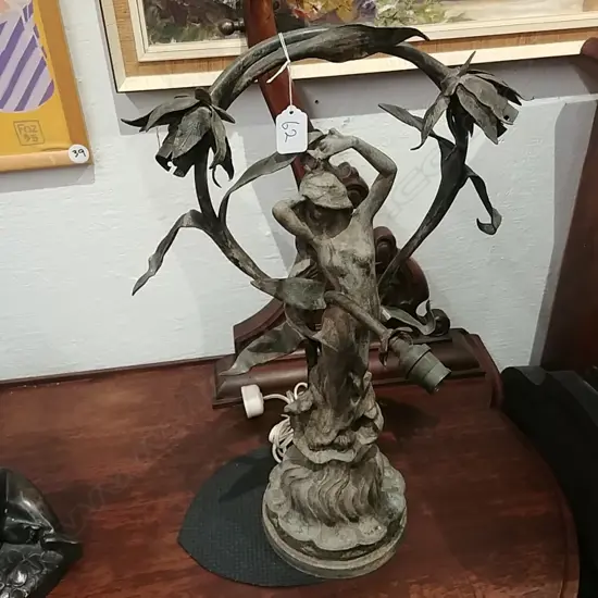 "ART NOUVEAU" METAL LAMP (AF)