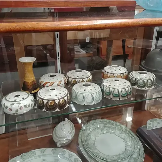 9 JERSEY POTTERY PIECES