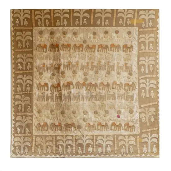 VINTAGE GHANAN APPLIQUÉ WALL HANGING 124 X 130