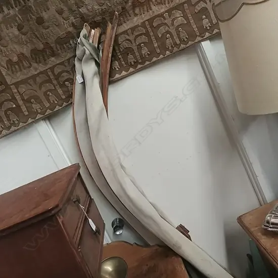 CANVAS AND WOOD BOAT 