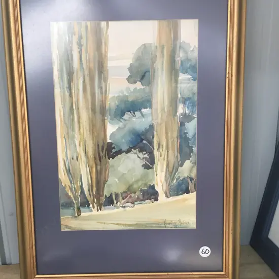 Earnestine Maddox Poplars 47 x 65 w/c '79