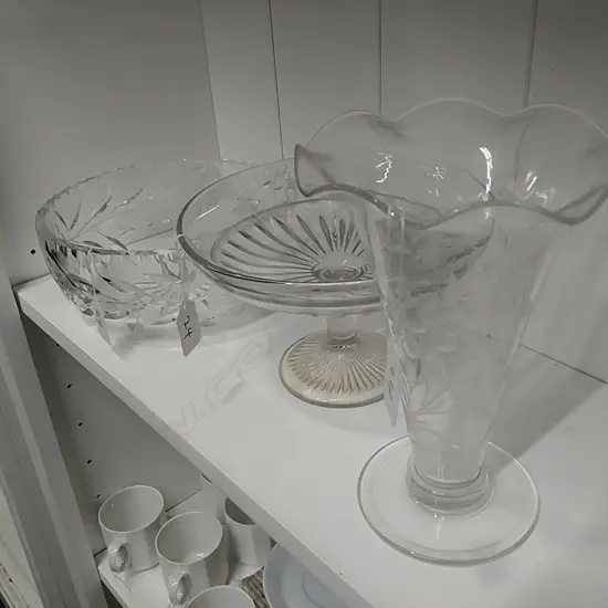 CRYSTAL BOWL-VASE-COMPORT