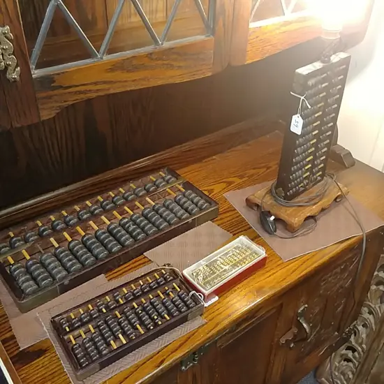 4 ASSTD ABACUS'S INCL. LAMP STAND