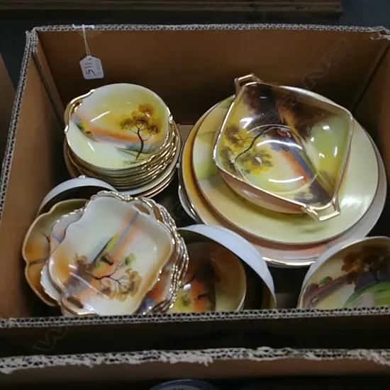 BOX OF ASSORTED NORITAKE CHINA