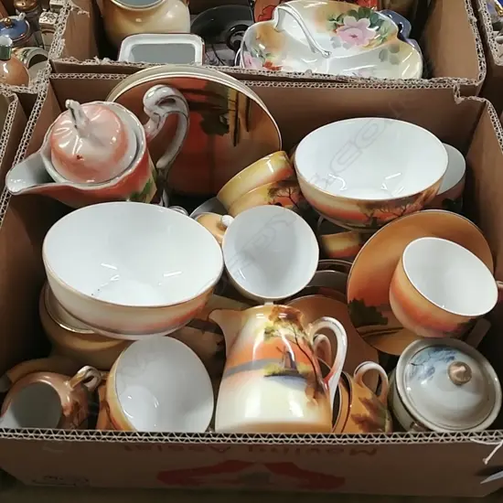 BOX OF ASSORTED NORITAKE CHINA