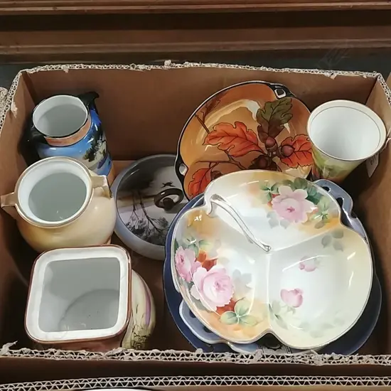 BOX OF ASSORTED NORITAKE CHINA