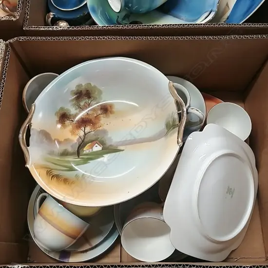 BOX OF ASSORTED NORITAKE CHINA