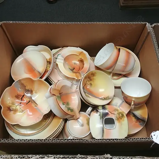 BOX OF ASSORTED NORITAKE CHINA