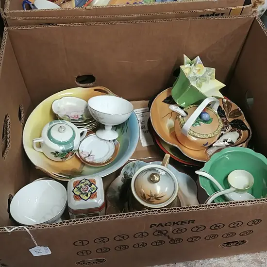 BOX OF ASSORTED NORITAKE CHINA
