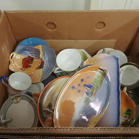 BOX OF ASSORTED NORITAKE CHINA