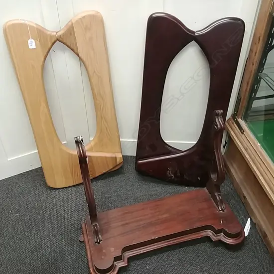 2 NOGUCHI STYLE BASES & VANITY TABLE MIRROR FRAME