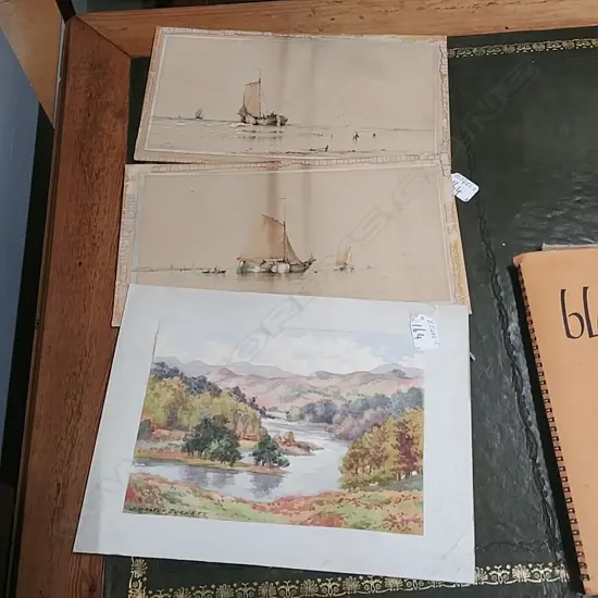 3 OLD ENGLISH PAINTINGS; SHIPPING ETC