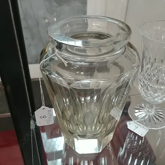HEAVY ANTIQUE GLASS VASE