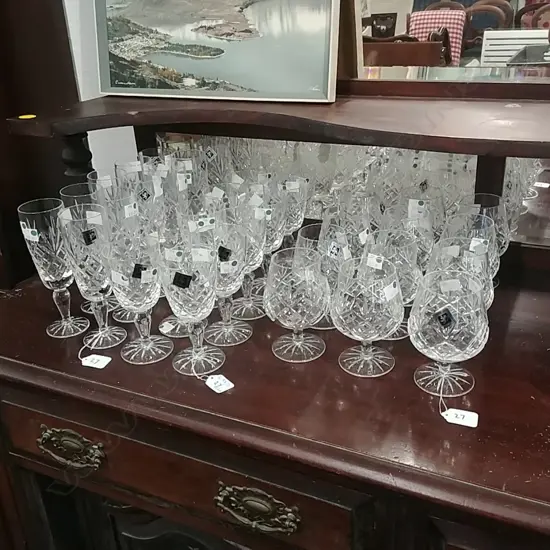 36 ASSTD EDINBURGH CRYSTAL GLASSES