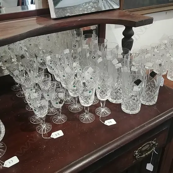 36 ASSTD EDINBURGH CRYSTAL GLASSES