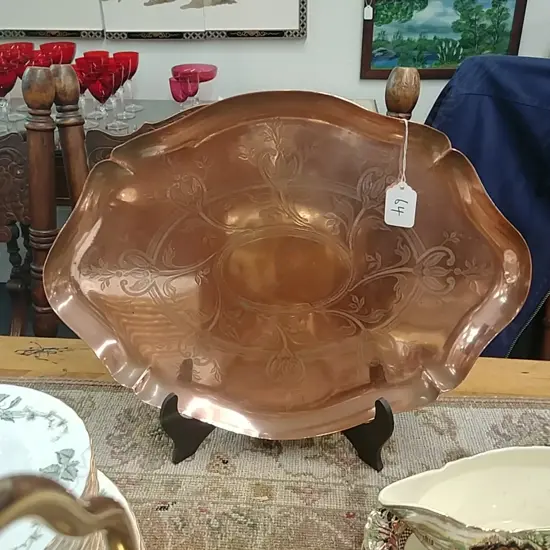 NOVEAU J.S.&S COPPER TRAY