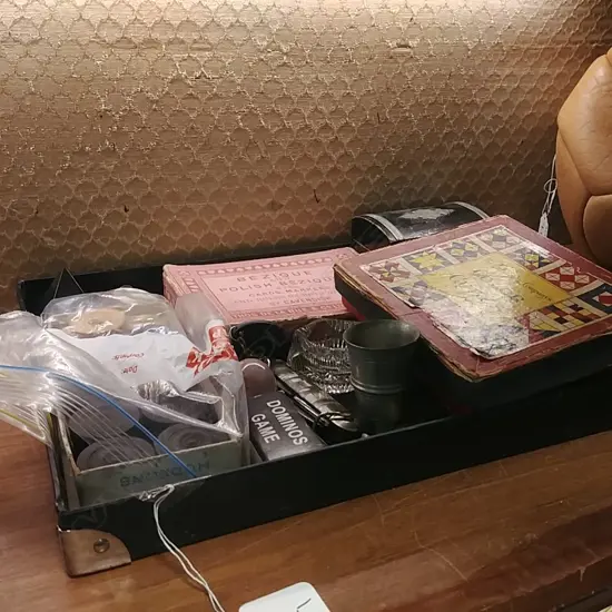 TRAY OF COLLECTABLES GAMES ETC