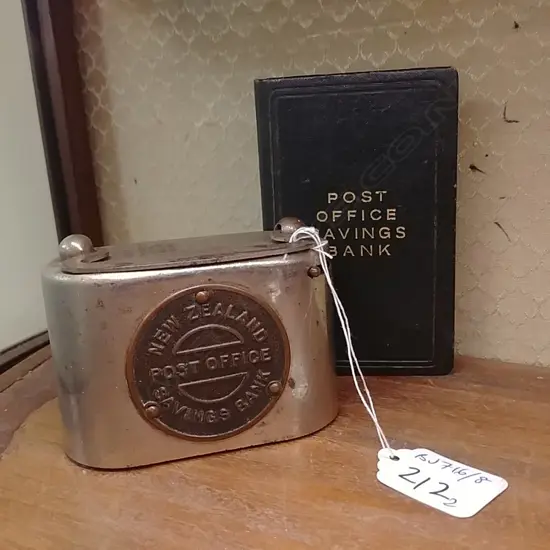 2 EARLY POST OFFICE MONEY BOXES