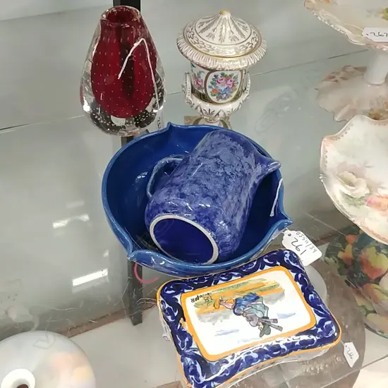 4PCS CHINA & RED RETRO  GLASS VASE